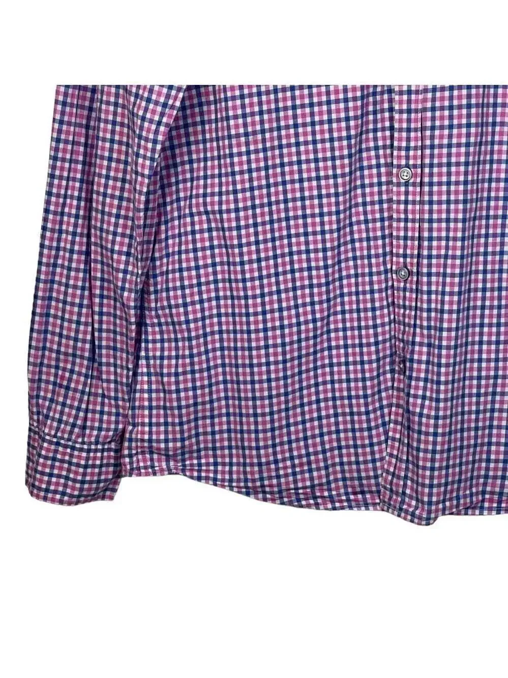 RODD & GUNN Sports Fit Pink Blue Gingham Checked Button Down Dress Shirt XL